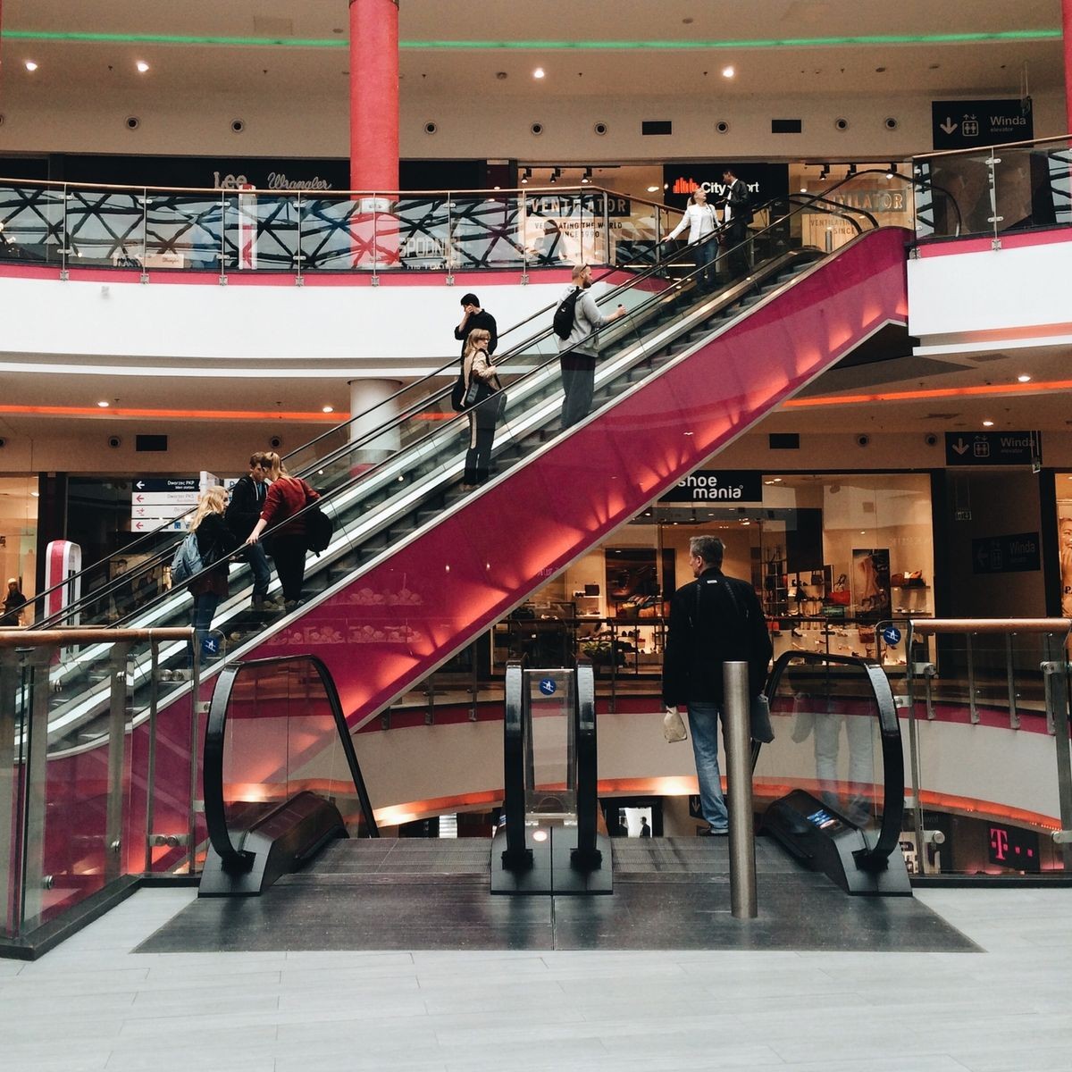 Escalators and moving walks